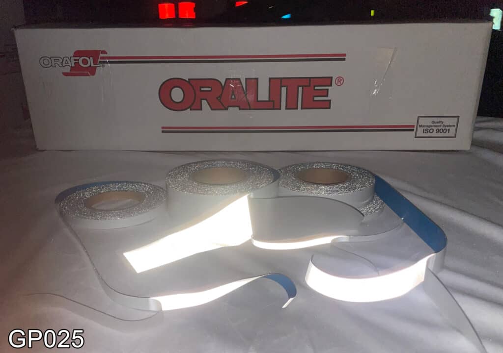 Oralite GP025 reflective iron on garment trim 