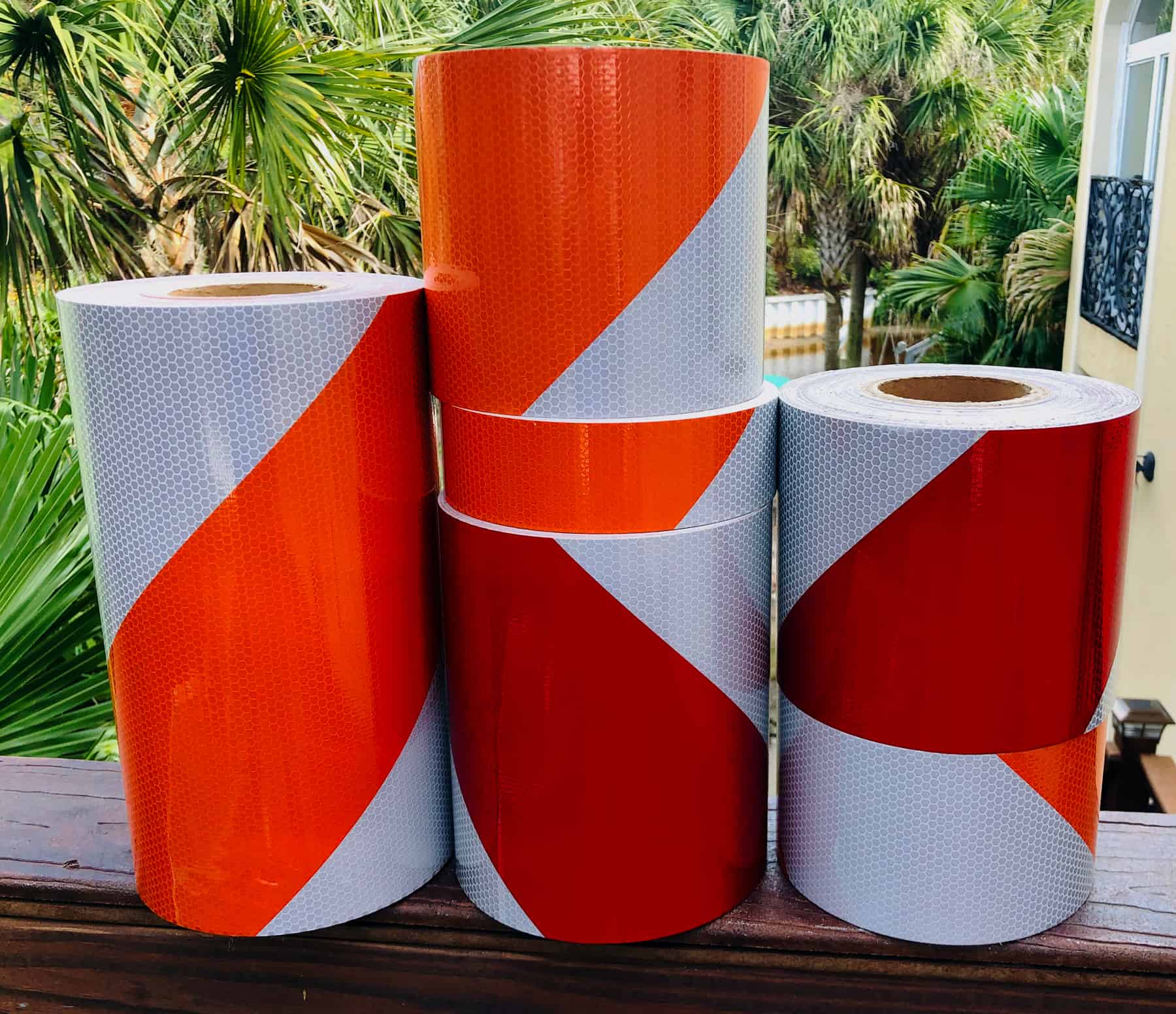 Striped Barricade Tape (EGULGHIM5934) Colors Reflective