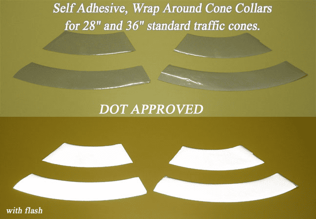 Oralite reflective traffic cone collars