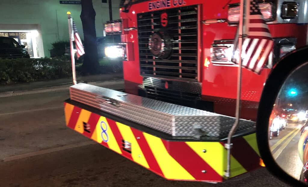 fire truck reflective bumper  chevron 
panel