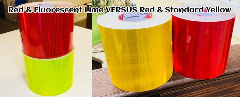 Fluorescent reflective versus standard reflective