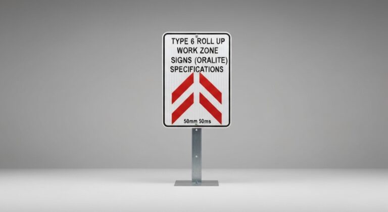 Type 6 Roll Up Work Zone Signs (Oralite) Specifications Sheet