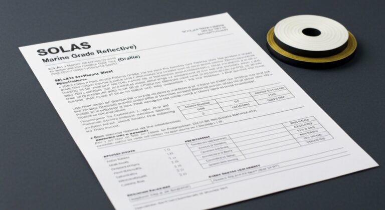 SOLAS Marine Grade Reflective (Oralite) Specifications Sheet