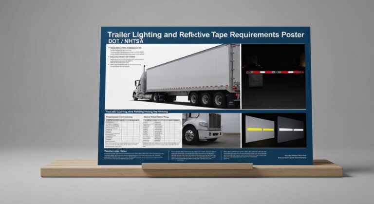 Trailer Lighting & Reflective Tape Marking Requirements Poster – DOT / NHTSA