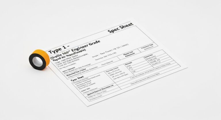 Type 1 – “Fleet” Engineer Grade (Oralite 5600 Rapid Air Repositionable) Spec Sheet